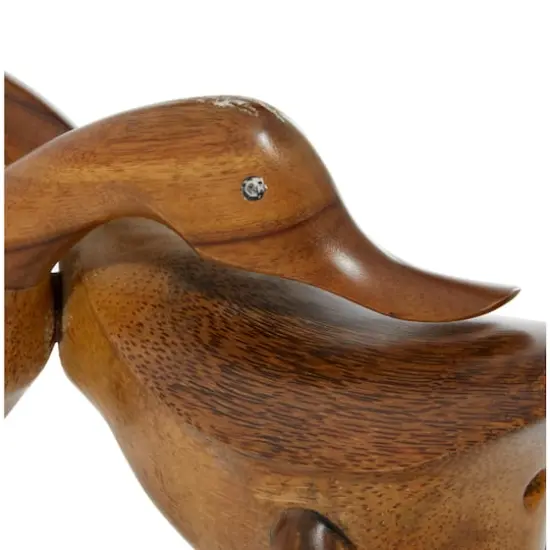 Brown Wood Farmhouse Sculpture, Duck 11" x 16" x 6" {6}