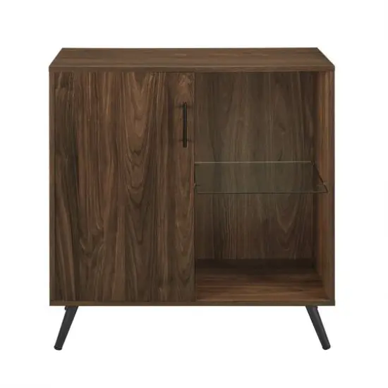 Walker Edison 30" Dark Walnut 1 Door Modern Wood Accent Cabinet {3}