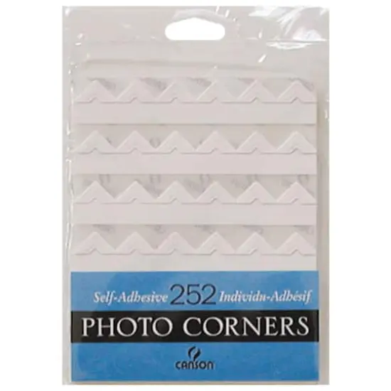 Canson&reg; Self-Adhesive Photo Corners, 252ct. White {1}