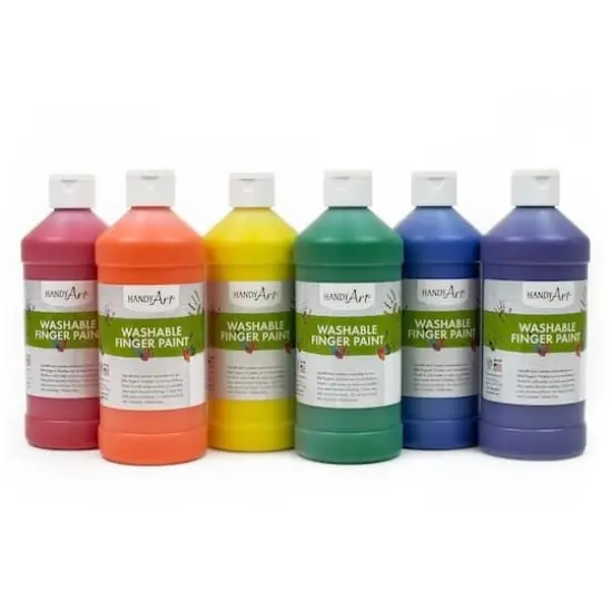 Handy Art&reg; Primary 6 Color Washable Finger Paint Set {1}