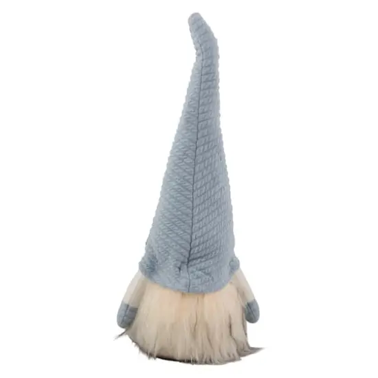 12" Lighted Blue Spring Gnome with Flower Hat {7}