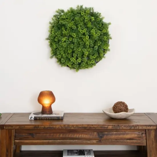20" Framed Irish Green Meadow Artificial Living Wall Art Panel {6}