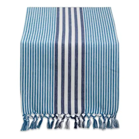 DII&reg; 72" Deep Blue Stripes Table Runner {1}