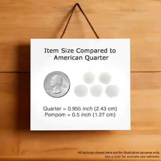 John Bead 1/2" Pom Poms, 100ct. White {3}