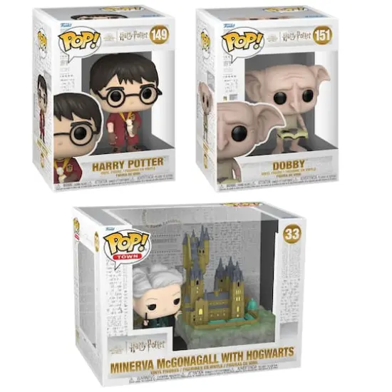 Funko POP! Movies: Harry Potter&trade; The Chamber of Secrets&trade; 20th Anniversary Collectors Set: Harry&trade;, Dobby&trade; and Minerva&trade; {3}