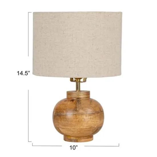 Hello Honey® 14.5" Natural Mango Wood Elegance Table Lamp, 2ct. {10}