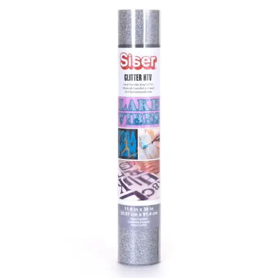 Siser&reg; Glitter Heat Transfer Vinyl Mega Roll Silver Confetti {1}