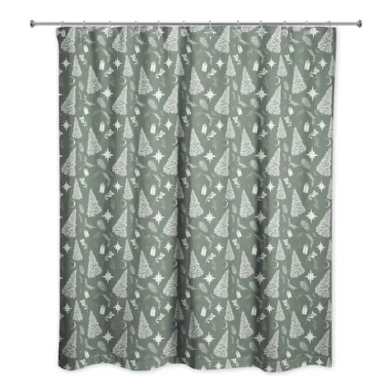 Designs Direct Sage Christmas 71" x 74" Shower Curtain {1}