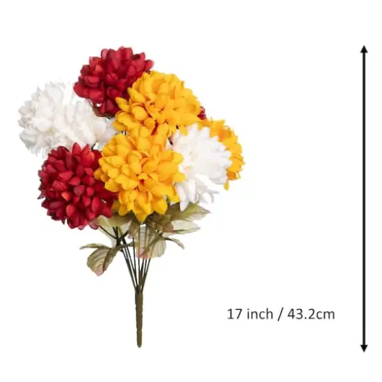 17" Mum Water Resistant Bush by Ashland&reg; Red White and Yellow {4}