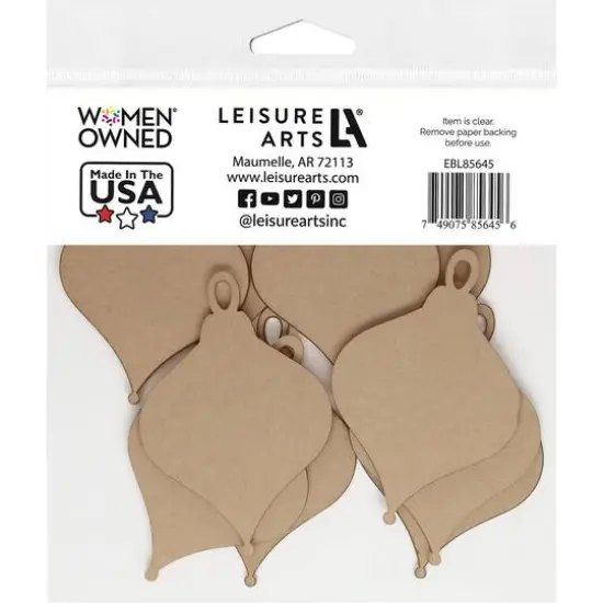 Essentials by Leisure Arts 3" Teardrop Clear Acrylic Ornaments, 10ct. {3}