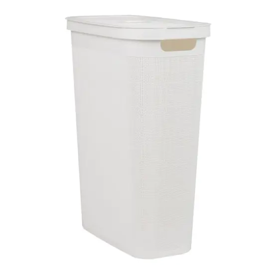 Mind Reader 18" x 24" Slim Laundry Hamper White {9}