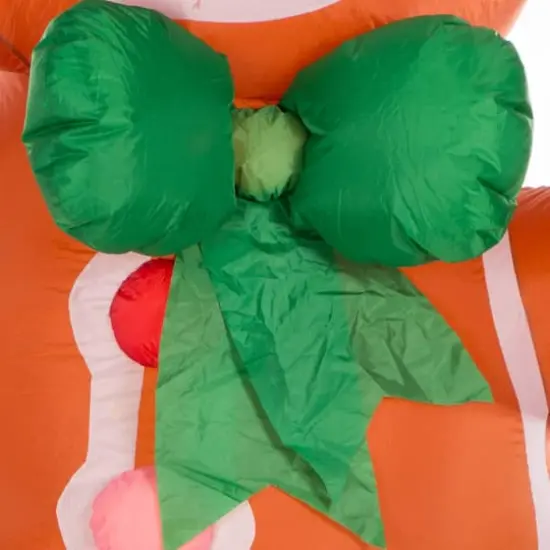 Glitzhome&reg; 8ft. LED Inflatable Gingerbread Man {5}