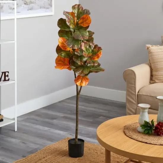 4.5ft. Potted Autumn Fiddle Leaf Fall Tree  {3}