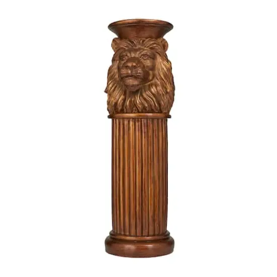 Bronze Polystone Traditional Pedestal Table, 25" x 8" x 9" {1}