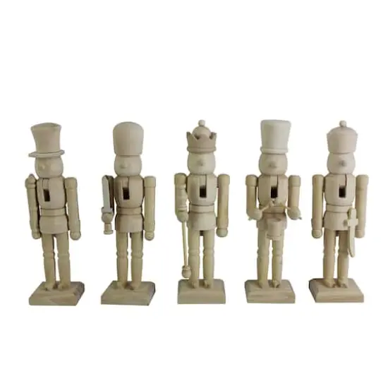 6" Classic 5 Piece DIY Pinewood Nutcracker Set by Make Market&reg; {1}