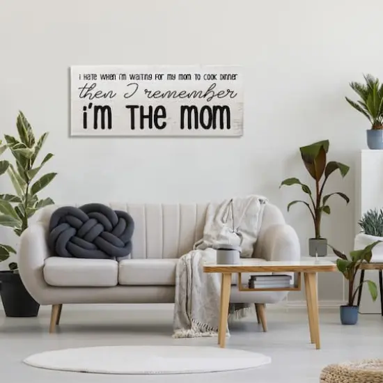 Stupell Industries Waiting for Mom Cook Dinner Funny Family Phrase Canvas Wall Art {3}
