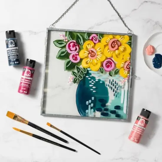 FolkArt&reg; Satin Acrylic Craft Paint 12 Color Set {8}