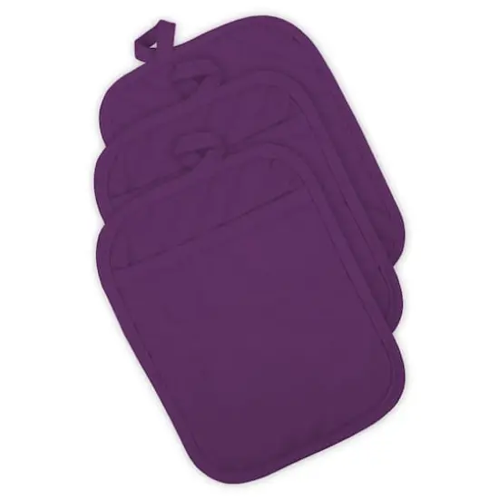 DII&reg; Quilted Potholders, 3ct. Eggplant {1}