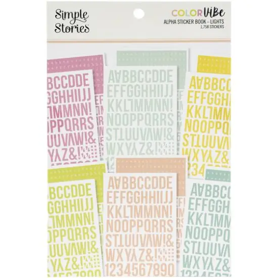 Simple Stories Color Vibe Alpha Sticker Book Lights {1}