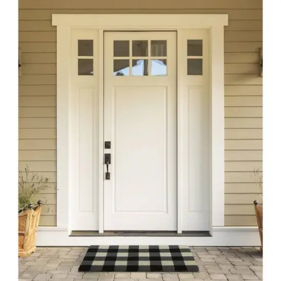 DII&reg; Black & White Buffalo Check Doormat {7}
