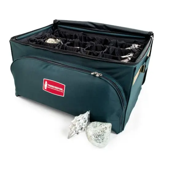TreeKeeper Christmas Ornament Storage Box with Adjustable Dividers {3}