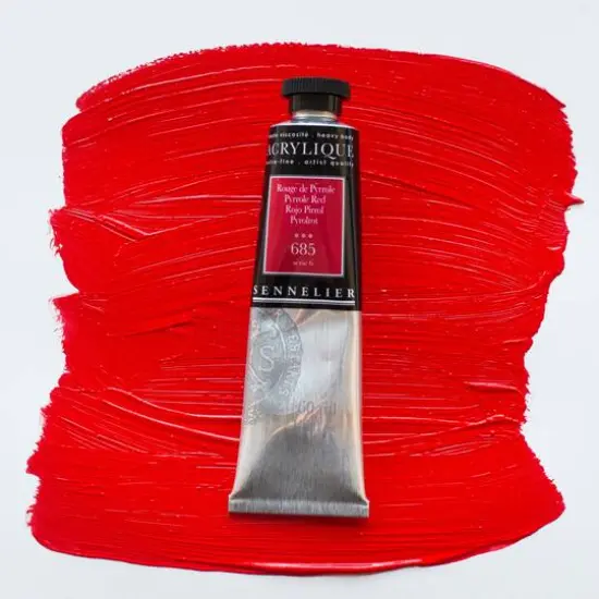 Sennelier Extra Fine Artists' Acrylic Paint, 60mL 685 Pyrrole Red {4}