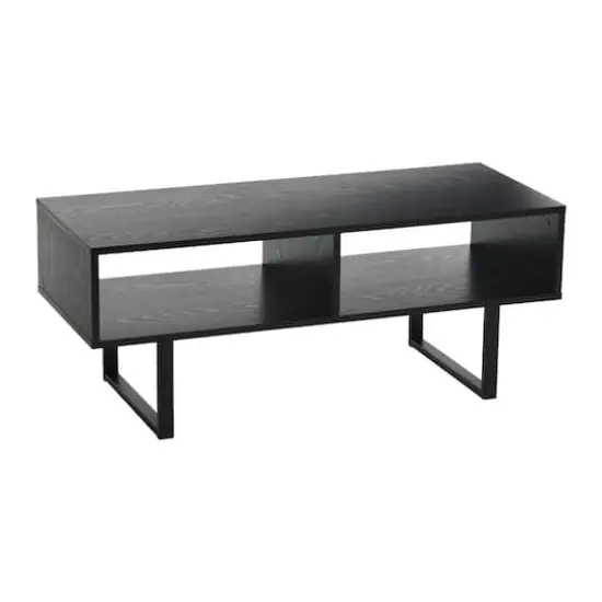 Household Essentials Jamestown Lifted Coffee Table Black Oak {1}