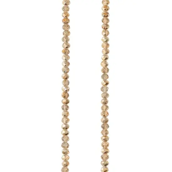 Amber Small Glass Faceted Rondel Beads, 3mm by Bead Landing&trade; {1}