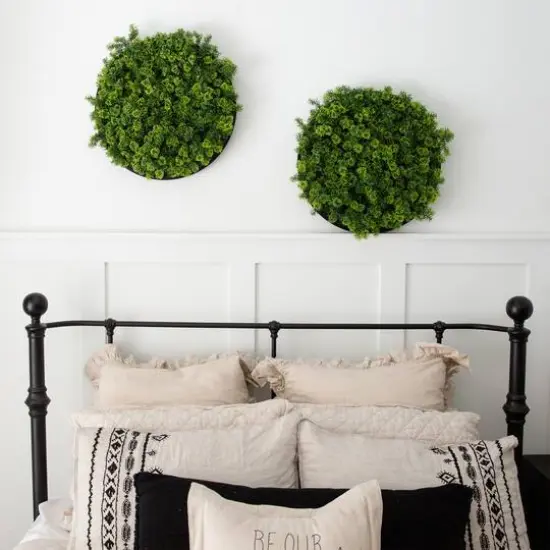 20" Framed Irish Green Meadow Artificial Living Wall Art Panel {10}