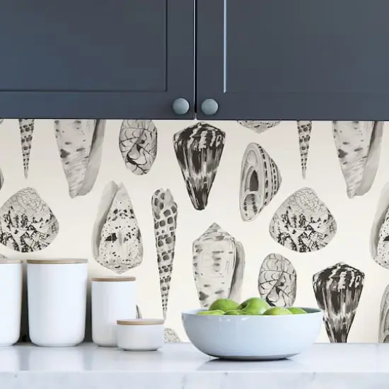 Scalamandre Graphite Coquina Peel & Stick Wallpaper {5}