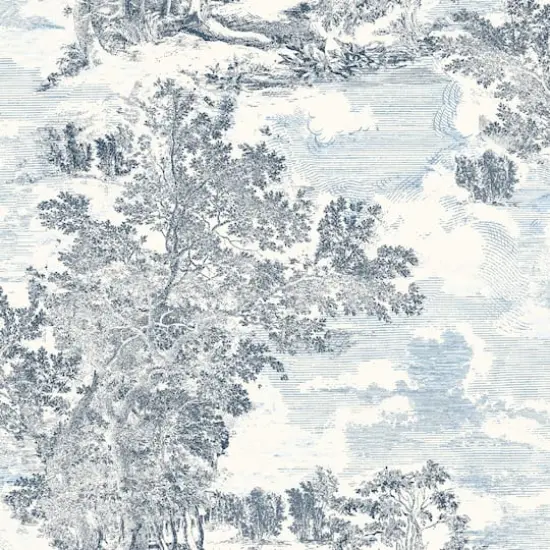 Surface Style Serene Scenes Toile Peel & Stick Wallpaper Sapphire {1}