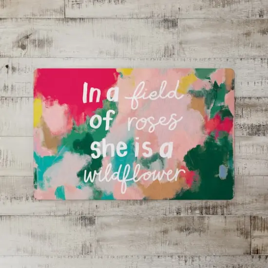 18" x 27" In a Field of Roses Colorful Floor Mat {3}