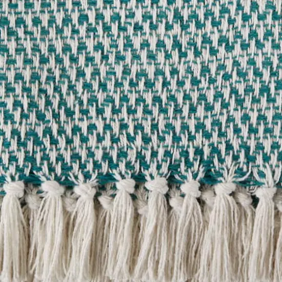 DII&reg; Woven Throw Teal {5}