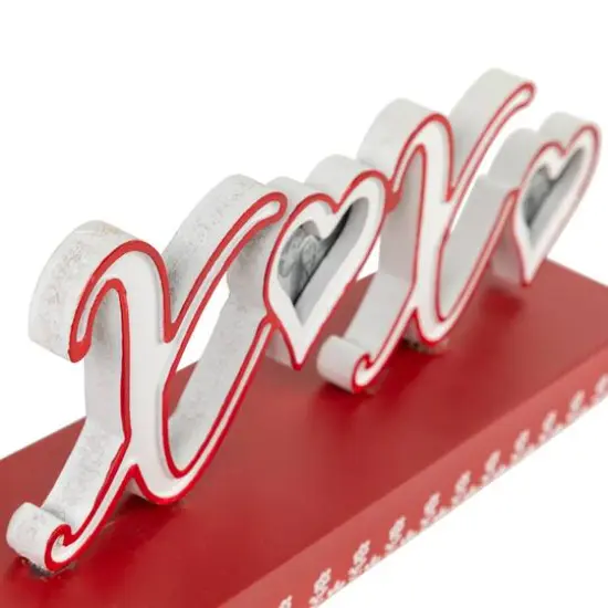 12" Valentine's Day Heart & Floral "XOXO" Photo Frame  {7}