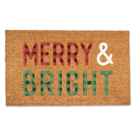 Merry & Bright Check Doormat {1}