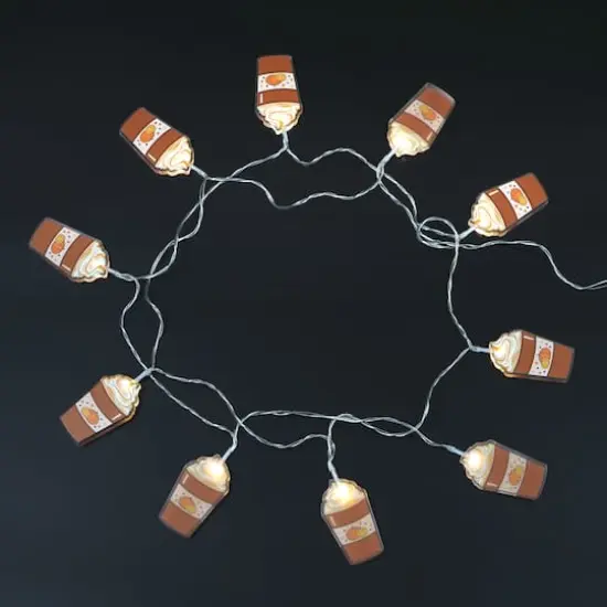 10ct. Warm White LED Pumpkin Latte String Lights by Ashland&reg; {3}