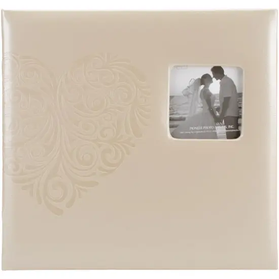 Pioneer&reg; Heart Embossed Wedding Post Bound Photo Album {1}