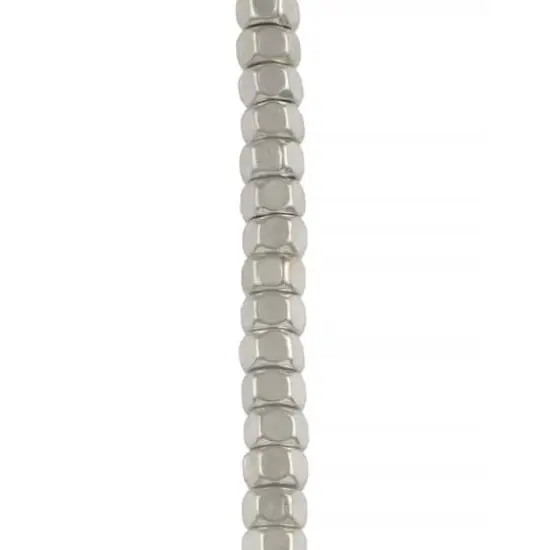 Rhodium Faceted Metal Cube Beads, 6mm by Bead Landing&trade; {1}