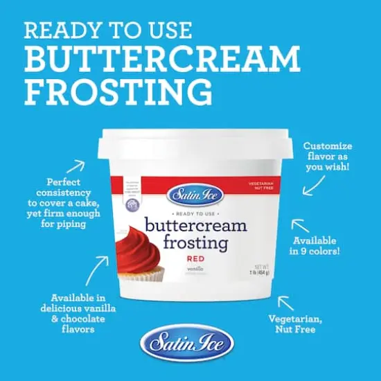 Satin Ice&reg; Buttercream Frosting Red {6}