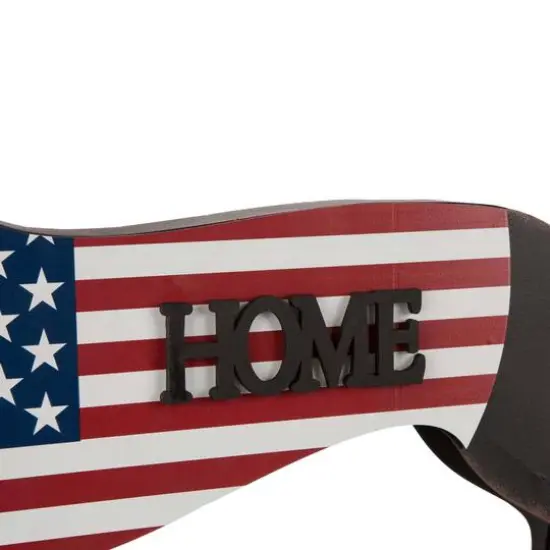 Glitzhome&reg; 24.5" Patriotic Double-Sided HOME/WELCOME Dachshund D&eacute;cor {7}