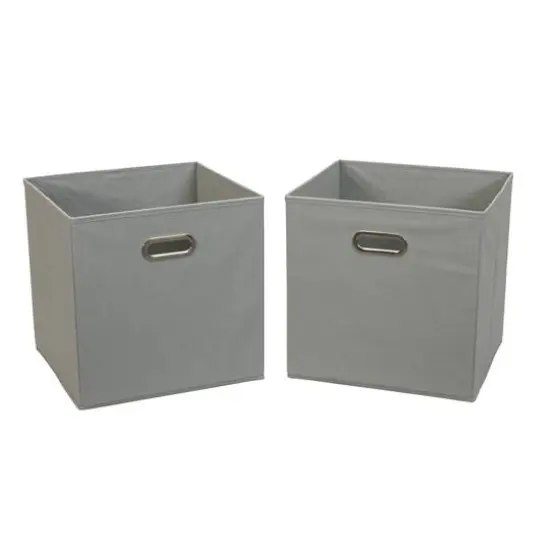 2 Pack Household Essentials 13" Fabric Storage Bins Gray {6}