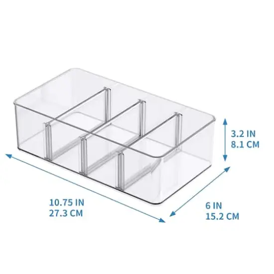 Clear Storage Bin with Dividers by Simply Tidy&trade; {7}