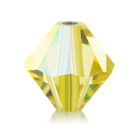 John Bead PRECIOSA 4mm Czech Crystal Bicone Beads, 40ct. Jonquil AB {1}
