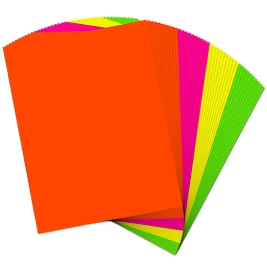 JAM Paper Assorted Neon Full Sheet Shipping Labels, 8.5" x 11" {4}