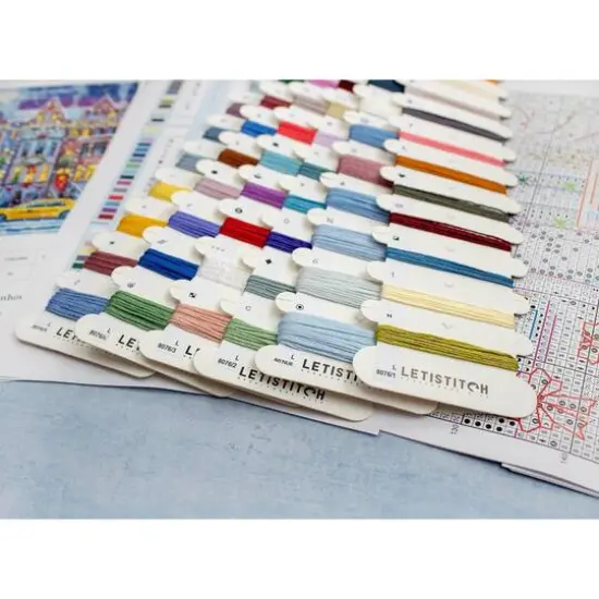 LetiStitch Winter Townhouse Counted Cross Stitch Kit {8}