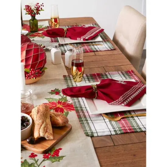 DII&reg; Nordic Snowflake Embroidered Napkin Set, 4ct. {7}
