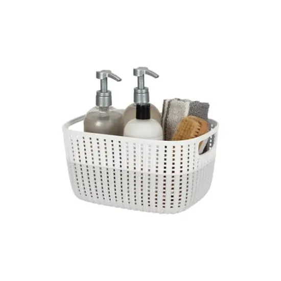 Simplify Medium Heather Gray 2-Tone Decorative Storage Basket {4}