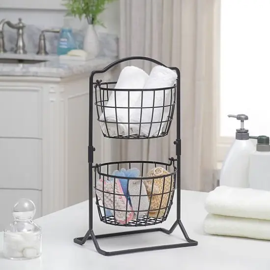 SunnyPoint 2 Tier Olive Countertop Fruit Basket {5}