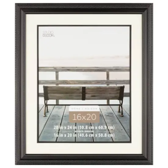 Home Black Rope Frame with Mat by Studio D&eacute;cor&reg; {1}