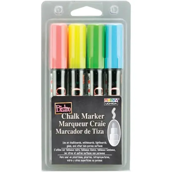 Marvy® Uchida Bistro Multicolored 6mm Chalk Marker Point Set, 4ct. {1}